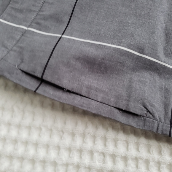 J.JILL medium gray window pane print stretch wide leg crop flat front pants 10 - Picture 7 of 7